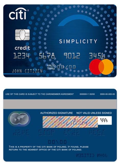 Poland CitiBank simplicity mastercard